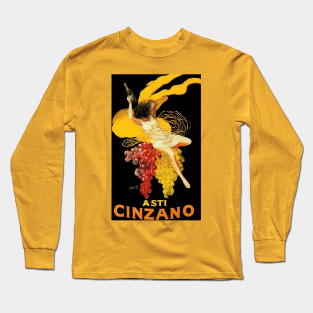 Vintage Asti Cinzano Advertisement for Italian Vermouth Long Sleeve T-Shirt by xposedbydesign